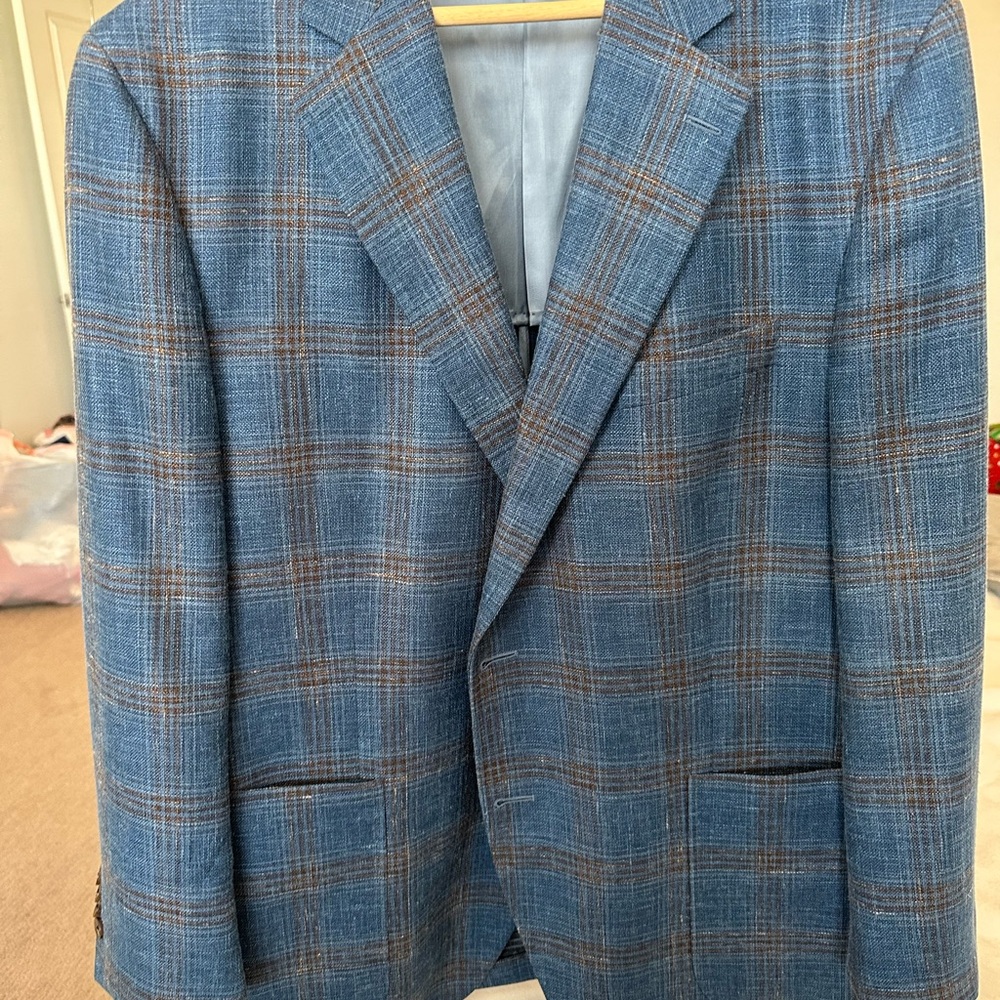 Peter Millar Blue and Brown Sport Coat